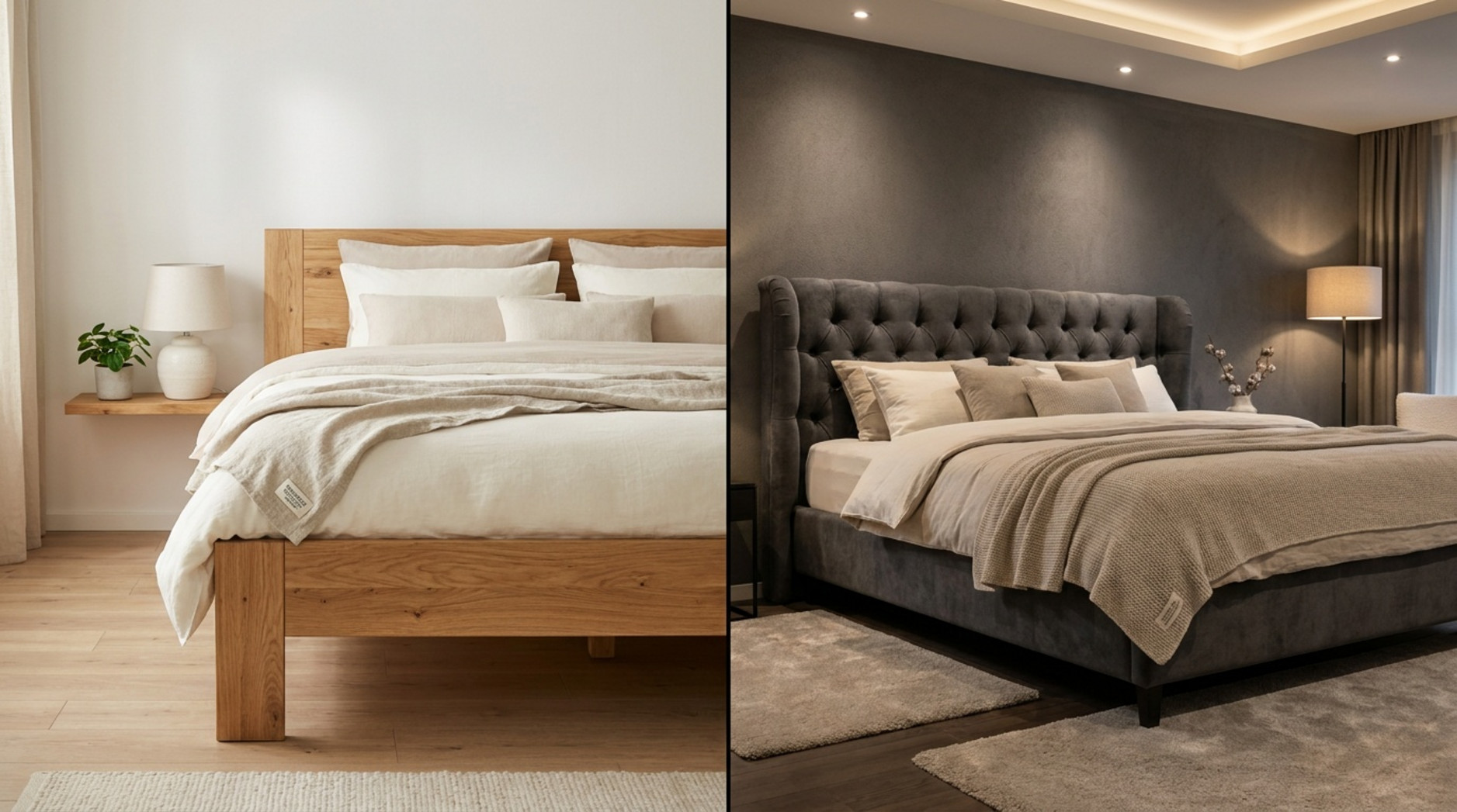 Holz oder Polster - Welches Bett passt besser zu Ihnen?