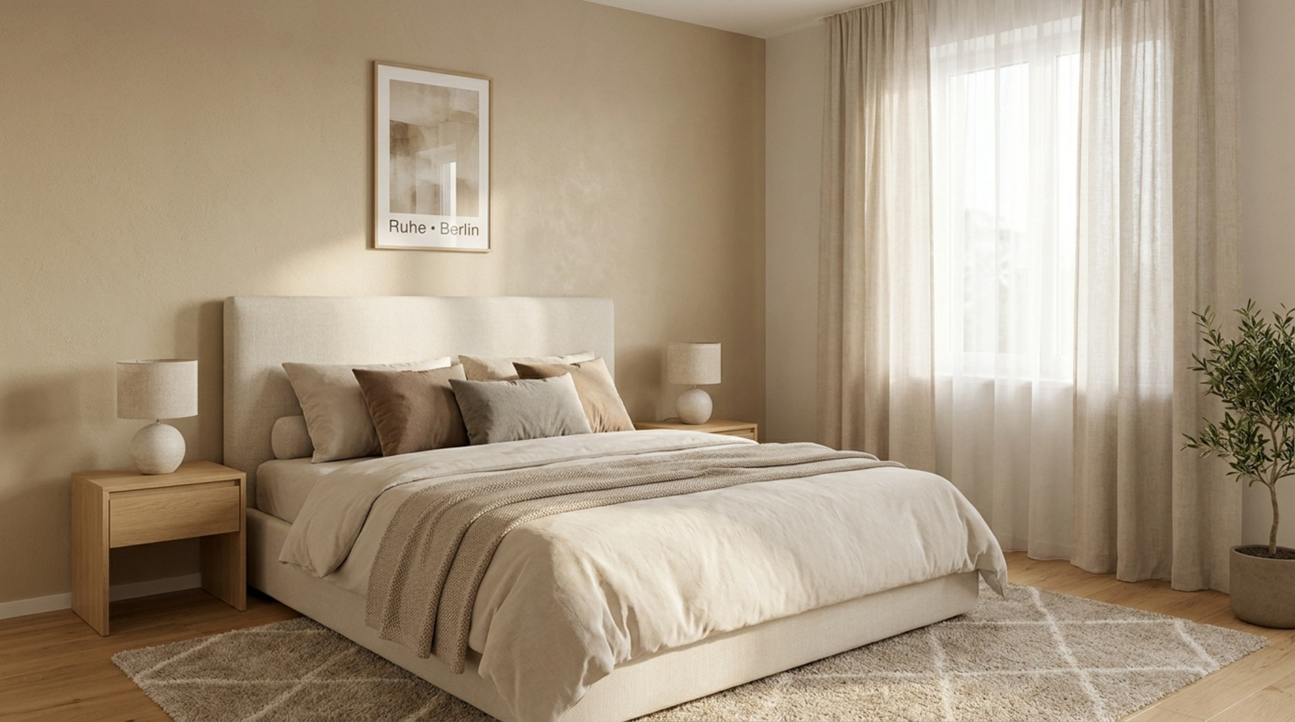 Beige Schlafzimmer einrichten - Möbel, die zusammenpassen