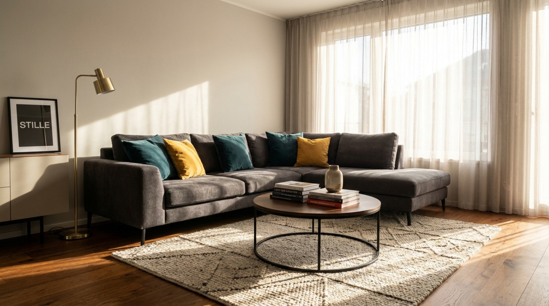 Graues Wohnzimmer einrichten: 14 Tipps für einen modernen Look