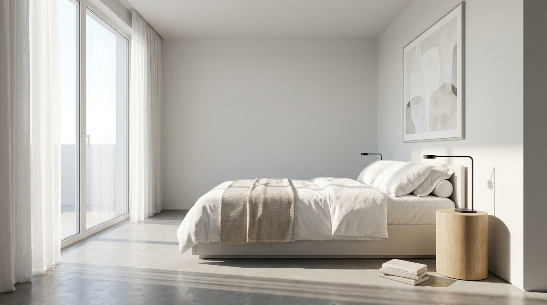 Polsterbett mit modernem Minimalismus kombinieren