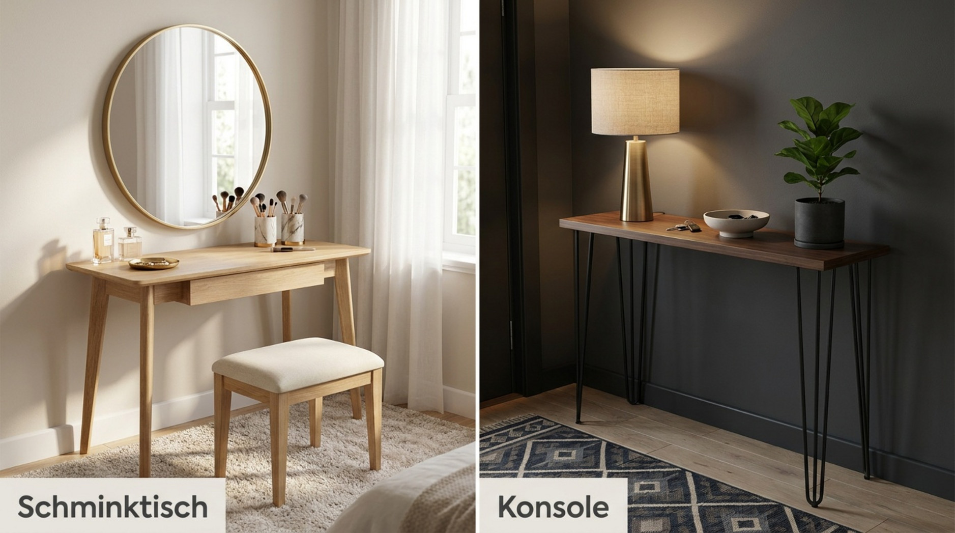 Schminktisch oder Konsole: Was passt besser zu Ihrem Zuhause?