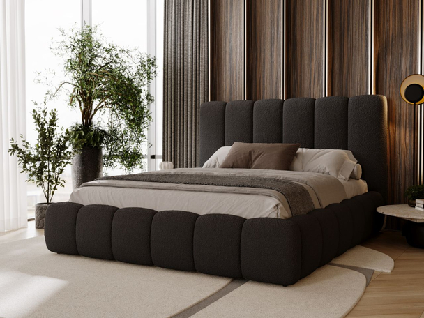 Polsterbett mit Bettkasten und Lattenrost 120x200 Imperial Schwarz
