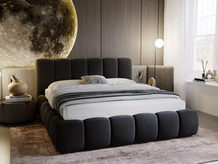 Polsterbett mit Bettkasten und Lattenrost 160x200 Cloud Anthrazit