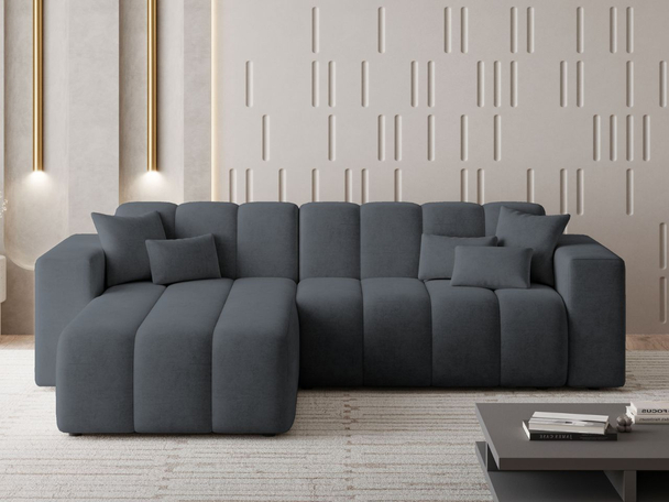Ecksofa L-Form Links Nork Dunkelgrau