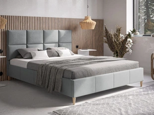 Polsterbett mit Lattenrost 140x200 Luxe Grau