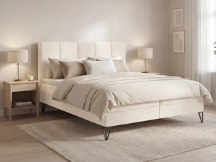 Boxspringbett mit Bettkasten 180x200 Vendi cremig
