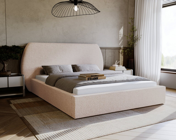 Polsterbett mit Lattenrost 180x200 Blossom - Beige