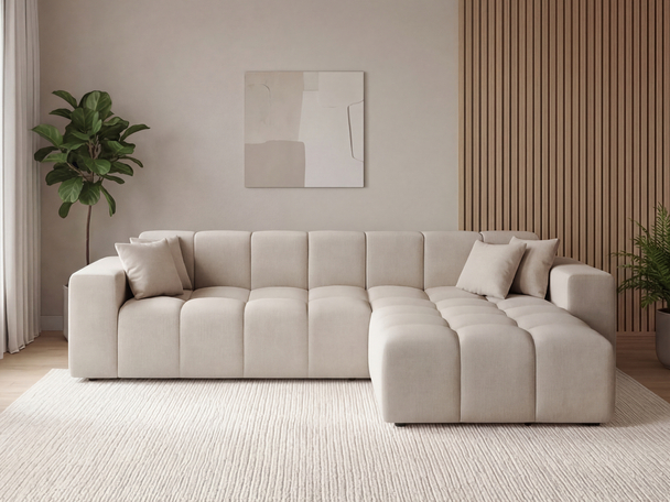Ecksofa L-Form Rechts Moderne Ecksofa Loopo Beige