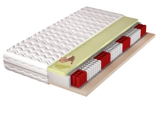 Taschenfederkernmatratze Multipocket mit hochflexiblem HR- und Visco-Schaum Avione 120x200
