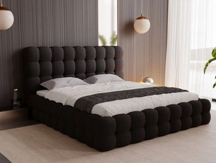 Polsterbett mit Bettkasten und Lattenrost 140x200 Twist Schwarz