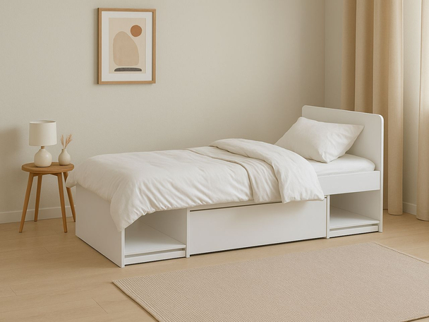 Einzelbett Arcadia Weiß