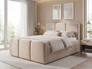 Boxspringbett mit Bettkasten 120x200 Campi Beige