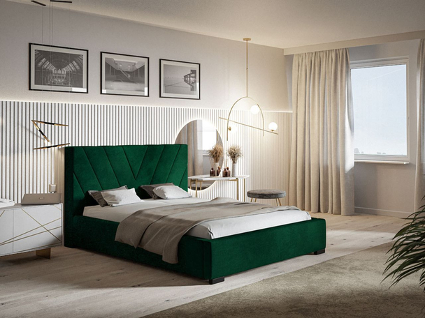 Polsterbett mit Bettkasten und Lattenrost 180x200 Tivoli Dunkelblau