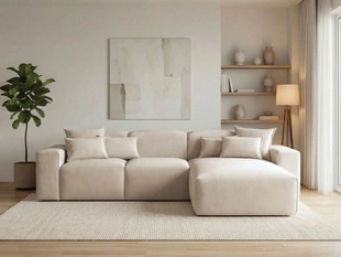 Ecksofa L-Form Rechts Moderne Ecksofa Leni Beige