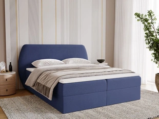 Boxspringbett mit Bettkasten 140x200 Bogota Dunkelblau