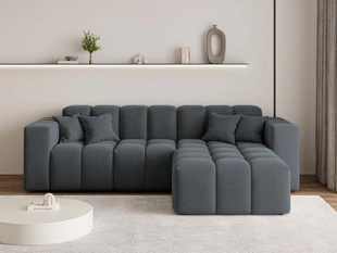 Ecksofa L-Form Rechts Moderne Ecksofa Loopo Dunkelgrau