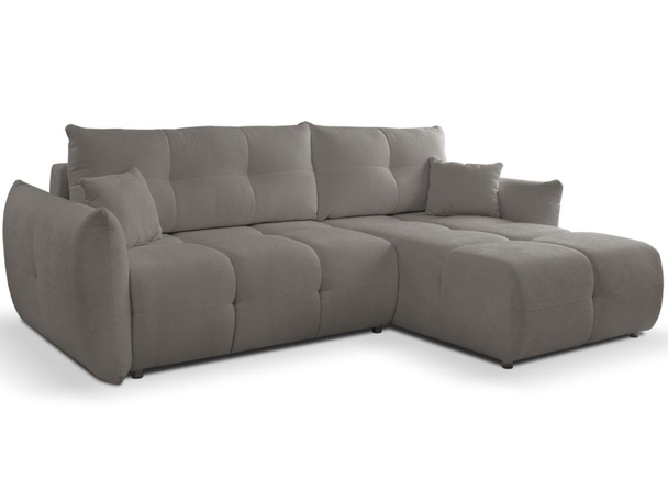 Ecksofa L-Form mit Schlaffunktion und Bettkasten Bene Dunkelgrau