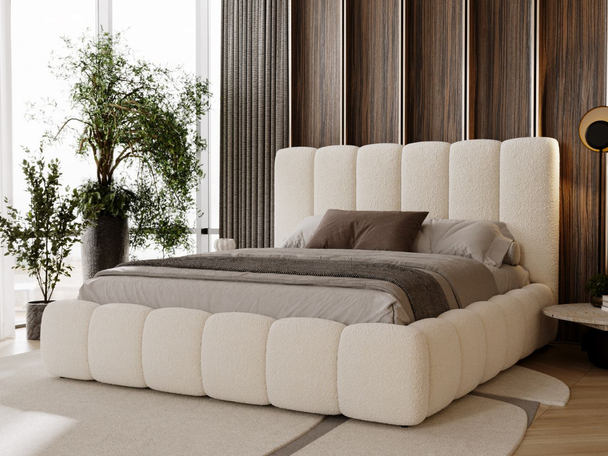 Polsterbett mit Bettkasten und Lattenrost 120x200 Imperial Creme