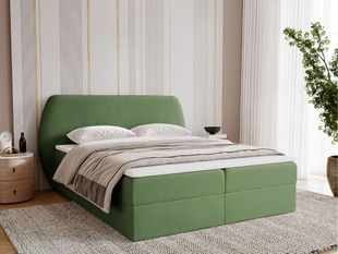 Boxspringbett mit Bettkasten 160x200 Bogota Grün