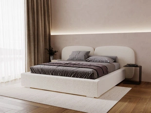 Polsterbett mit Bettkasten und Lattenrost 180x200 Palermo Creme