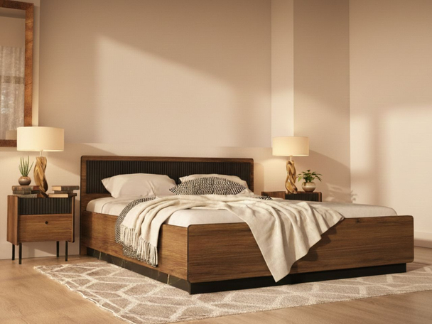 Doppelbett 160x200 Pascale Nussbaum Warmia, Schwarz