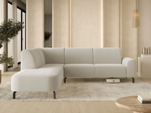 Ecksofa L-Form Links Regento Bouclé-Stoff Beige