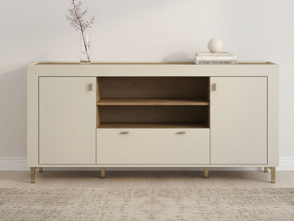 Kommode mit Türen und Schublade Messina Kaschmir