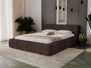 Polsterbett mit Bettkasten und Lattenrost 120x200 Ibiza Braun