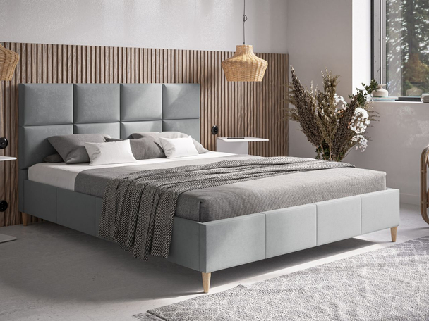 Polsterbett mit Lattenrost 160x200 Luxe Grau