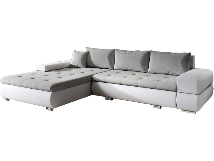 Grau || Weiß \ Velours || Kunstleder