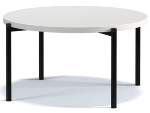 Runder Couchtisch Sevilla 84 cm Weiß Matt