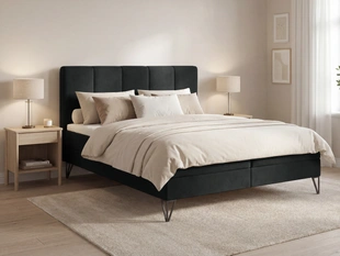 Boxspringbett mit Bettkasten 180x200 Vendi Schwarz