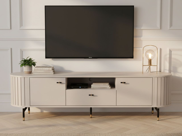 TV-Lowboard mit Schublade und Türen Soria Kaschmir