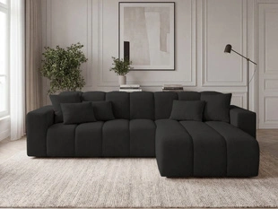 Ecksofa L-Form Rechts Nork Schwarz