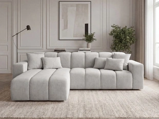 Ecksofa L-Form Links Nork Grau