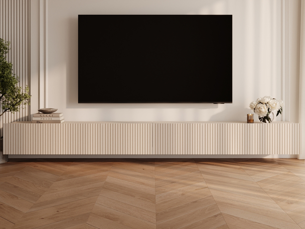 Set mit zwei TV-Lowboard mit Türen 150 cm Kioto Cashmere