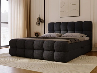 Boxspringbett mit Bettkasten 200x200 Modo Schwarz