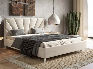 Polsterbett mit Lattenrost 180x200 Fuzi Beige