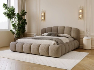 Polsterbett mit Stauraum und Lattenrost 160x200 Cloud Soft Braun