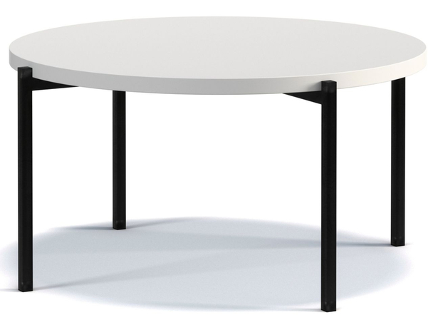 Runder Couchtisch Sevilla 84 cm Weiß Matt