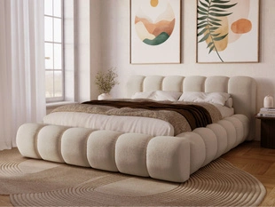 Polsterbett mit Bettkasten und Lattenrost 140x200 Doria Beige