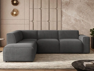 Ecksofa L-Form Links Eluno Dunkelgrau