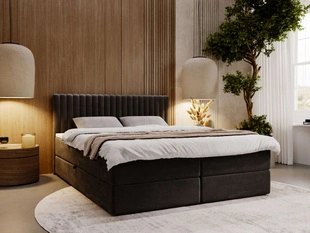 Boxspringbett mit Bettkasten 160x200 Marbella Anthrazit