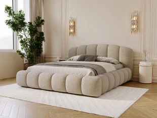 Polsterbett mit Stauraum und Lattenrost 180x200 Cloud Soft Beige