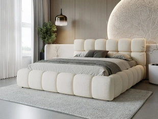 Polsterbett mit Bettkasten und Lattenrost 140x200 Modo Beige