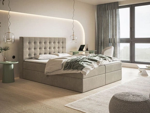 Boxspringbett mit Bettkasten 140x200 Denza Beige
