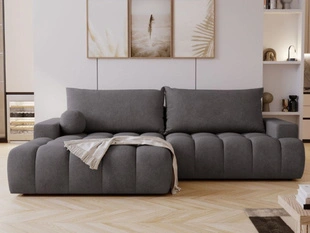 Ecksofa L-Form mit Schlaffunktion und Bettkasten Havi Links Graphit