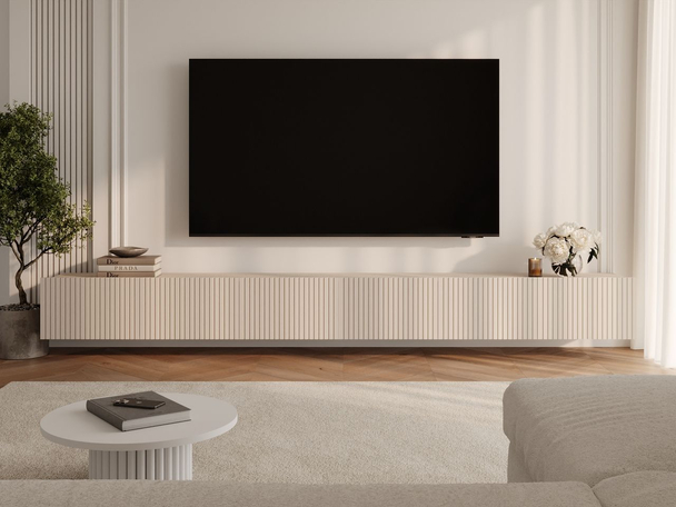 Set mit zwei TV-Lowboard mit Türen 150 cm Kioto Cashmere