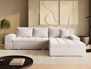 Ecksofa L-Form mit Schlaffunktion und Bettkasten Sonia Beige