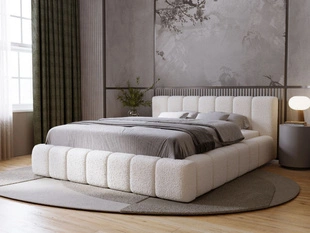 Polsterbett mit Bettkasten und Lattenrost 180x200 Orio Beige